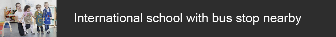 International school with bus stop nearby